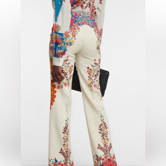 Etro High-Rise Bianco Printed Pants - Italian Designer - Picture 2 of 6